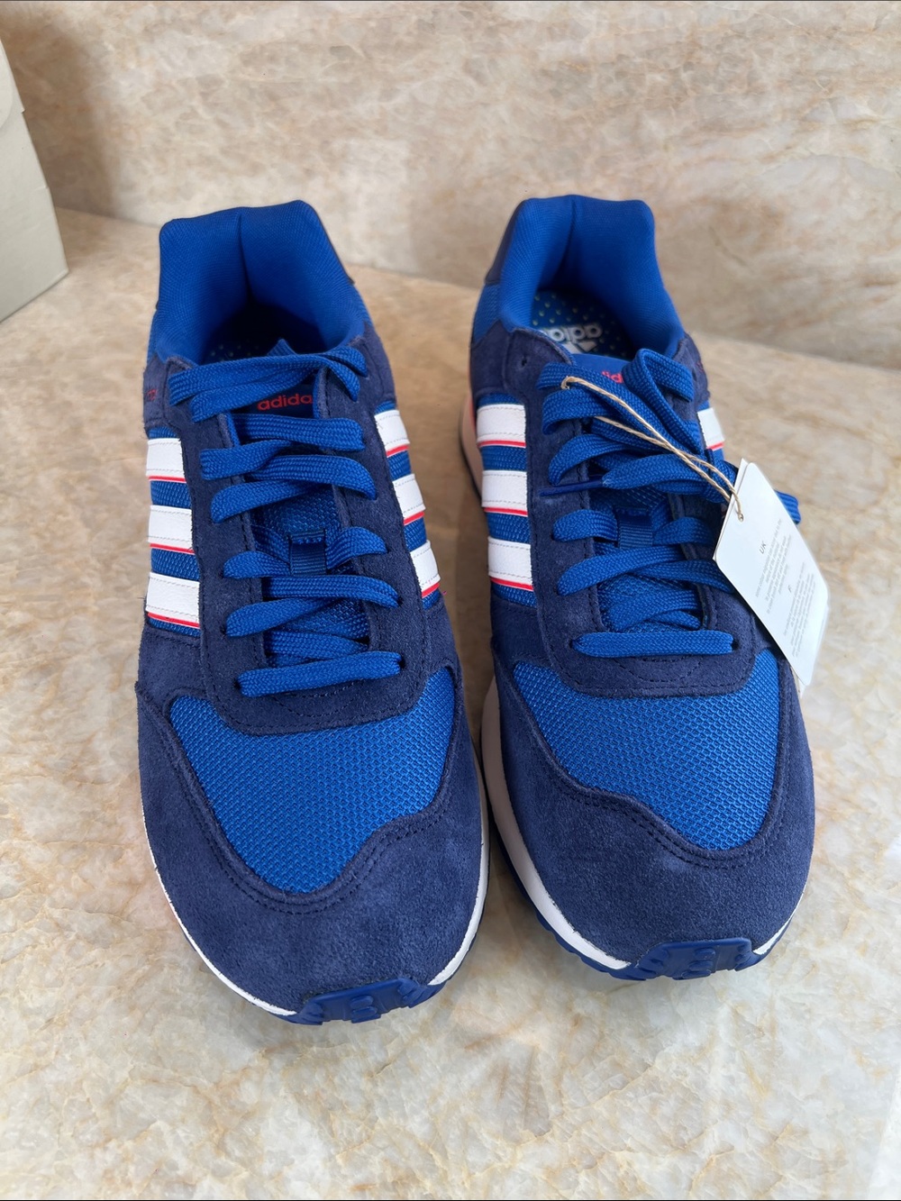 Runs 80s adidas Navy Blue, White & Red Athletic Sneakers - Picture 3 of 6
